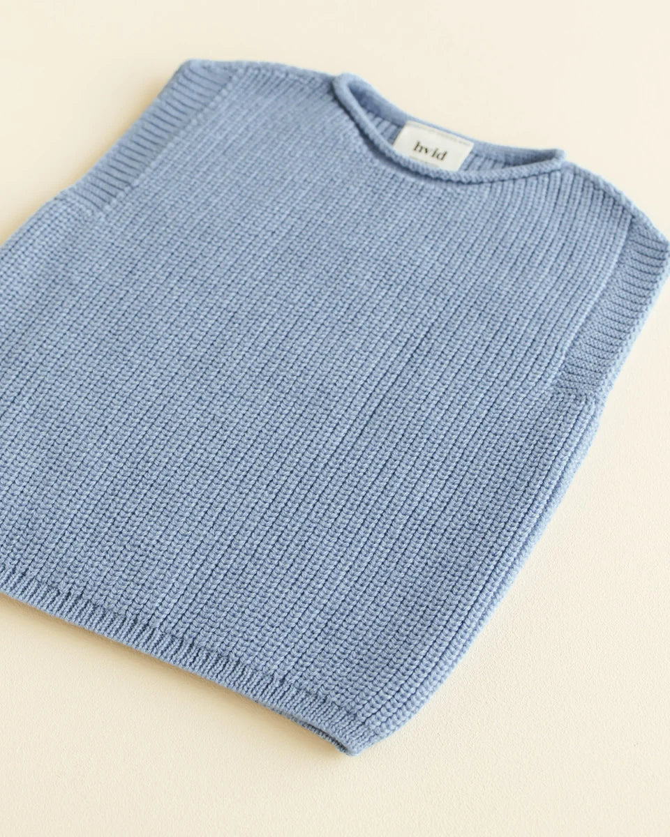 Hvid vest Harvey baby - Light blue