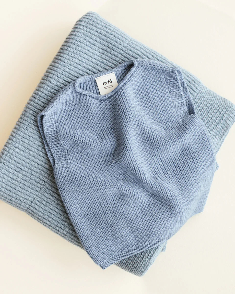 Hvid vest Harvey baby - Light blue