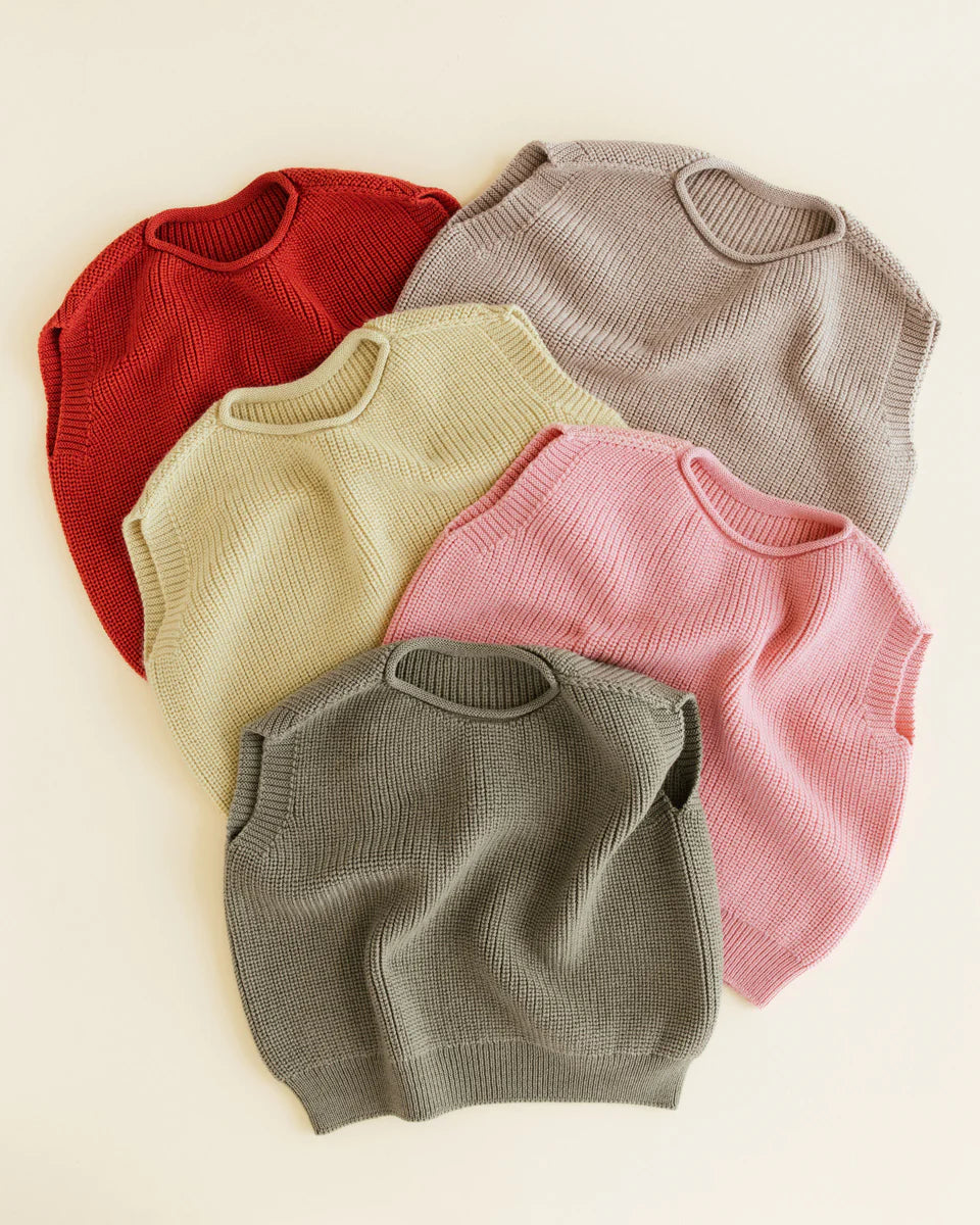 Hvid vest Harvey kids - Red