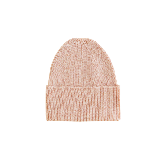 Hvid beanie Fonzie newborn - Apricot
