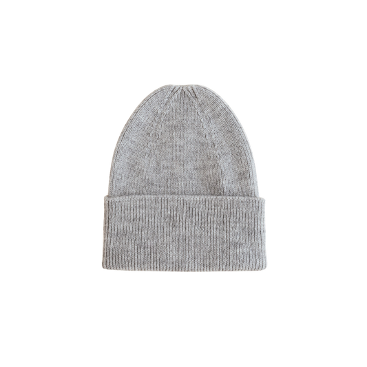 Hvid beanie Fonzie newborn - Gray Melange