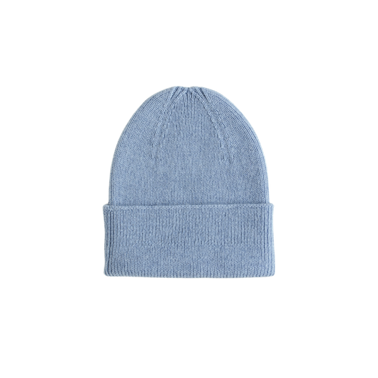 Hvid beanie Fonzie newborn - Light Blue