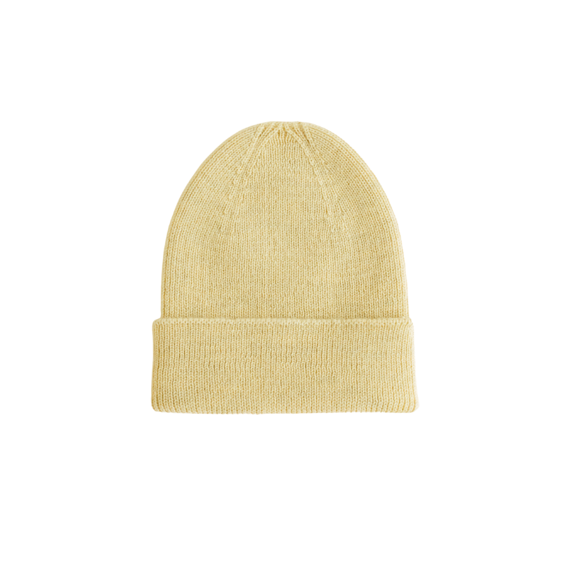 Hvid beanie Fonzie newborn - Light Yellow