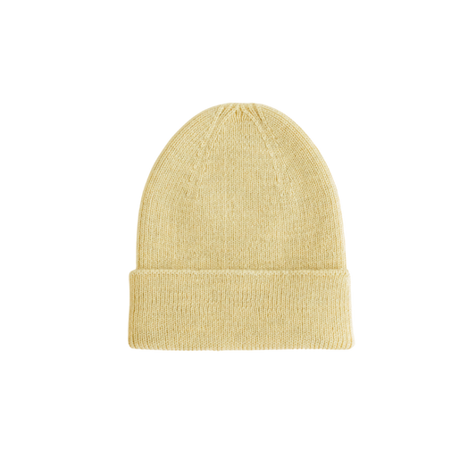 Hvid beanie Fonzie newborn - Light Yellow