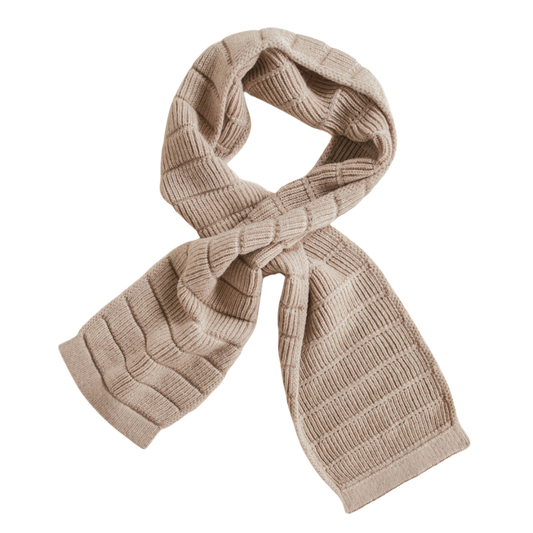 Hvid scarf Jacobino - Sand