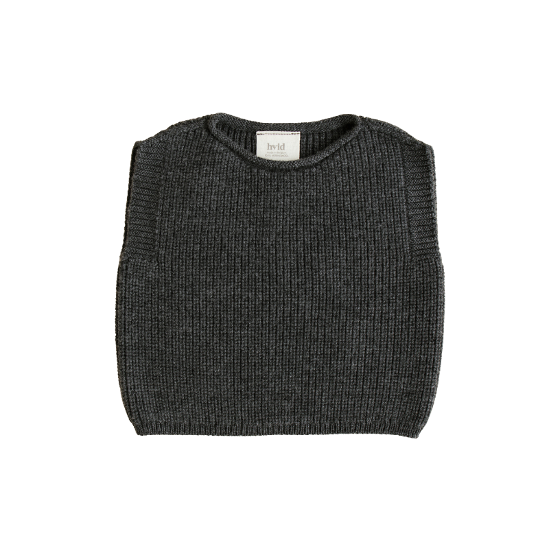 Hvid vest Harvey baby - Charcoal