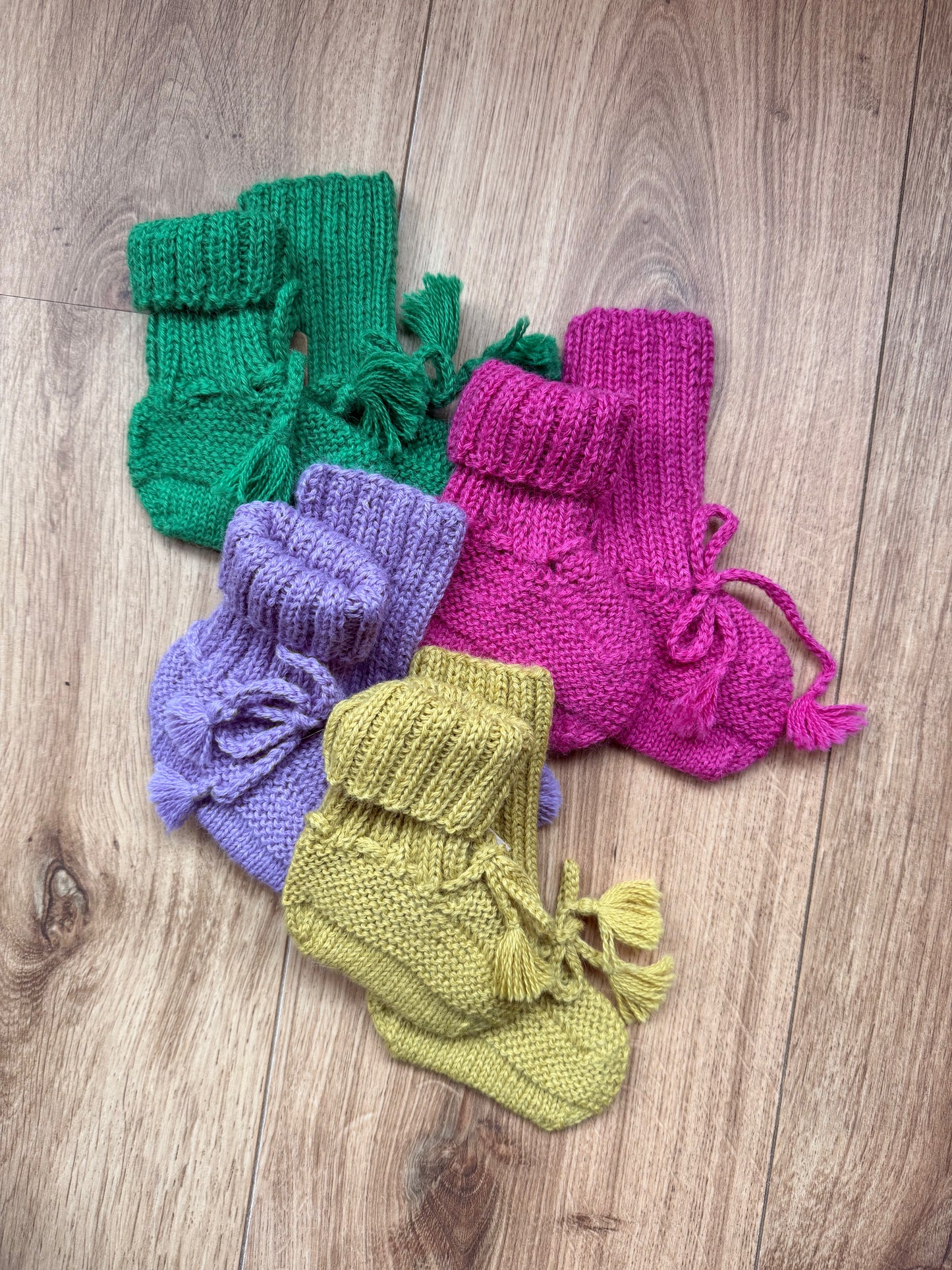 My Alpaca Cph ribgebreide slofjes - Pale Yellow