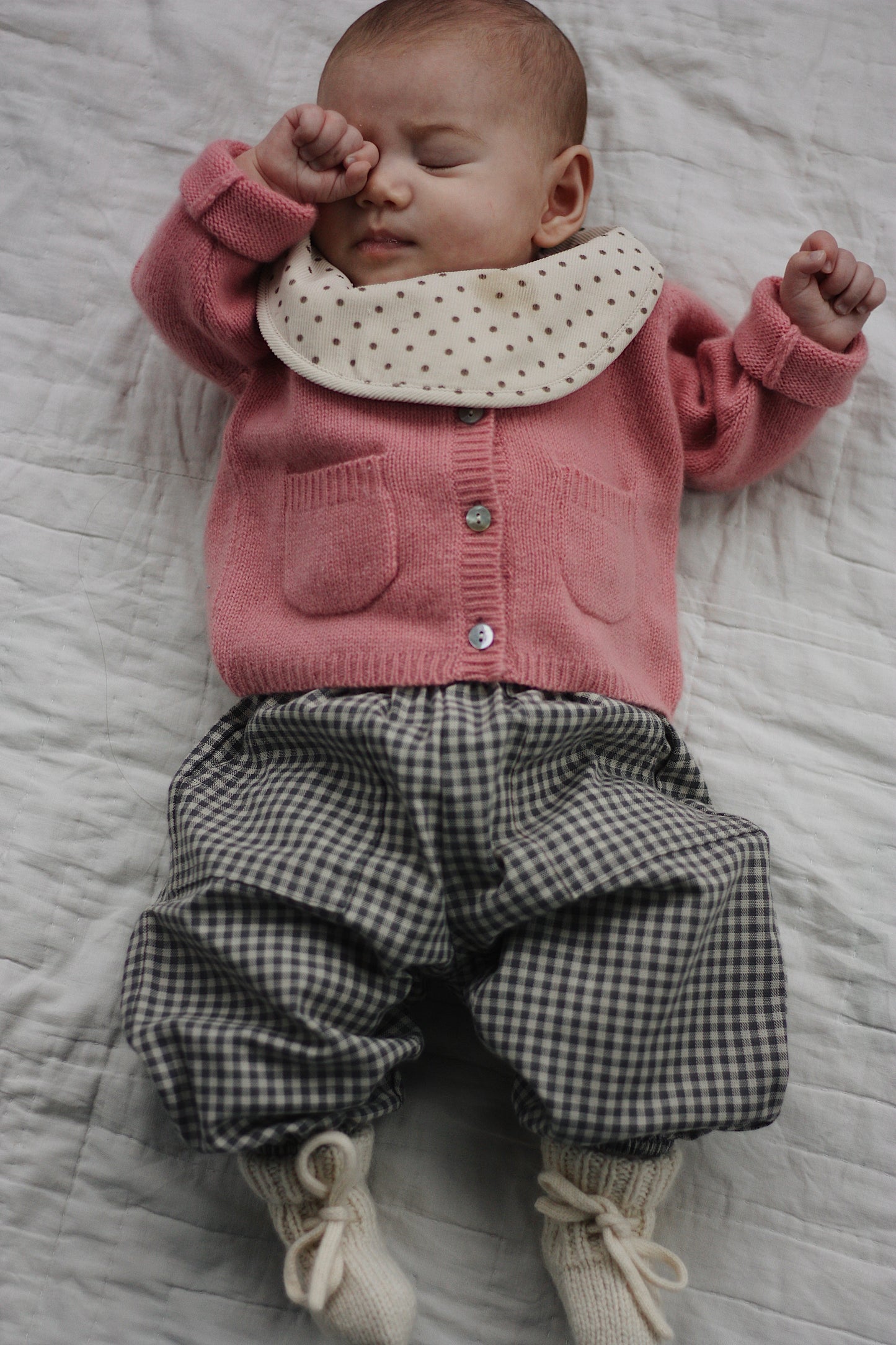 Lalaby cotton baby pants Panda โ Forest Check