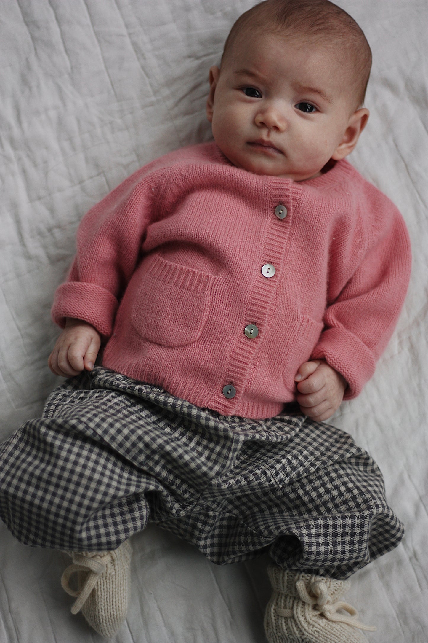 Lalaby cashmere baby cardigan Bobbie – Sorbet