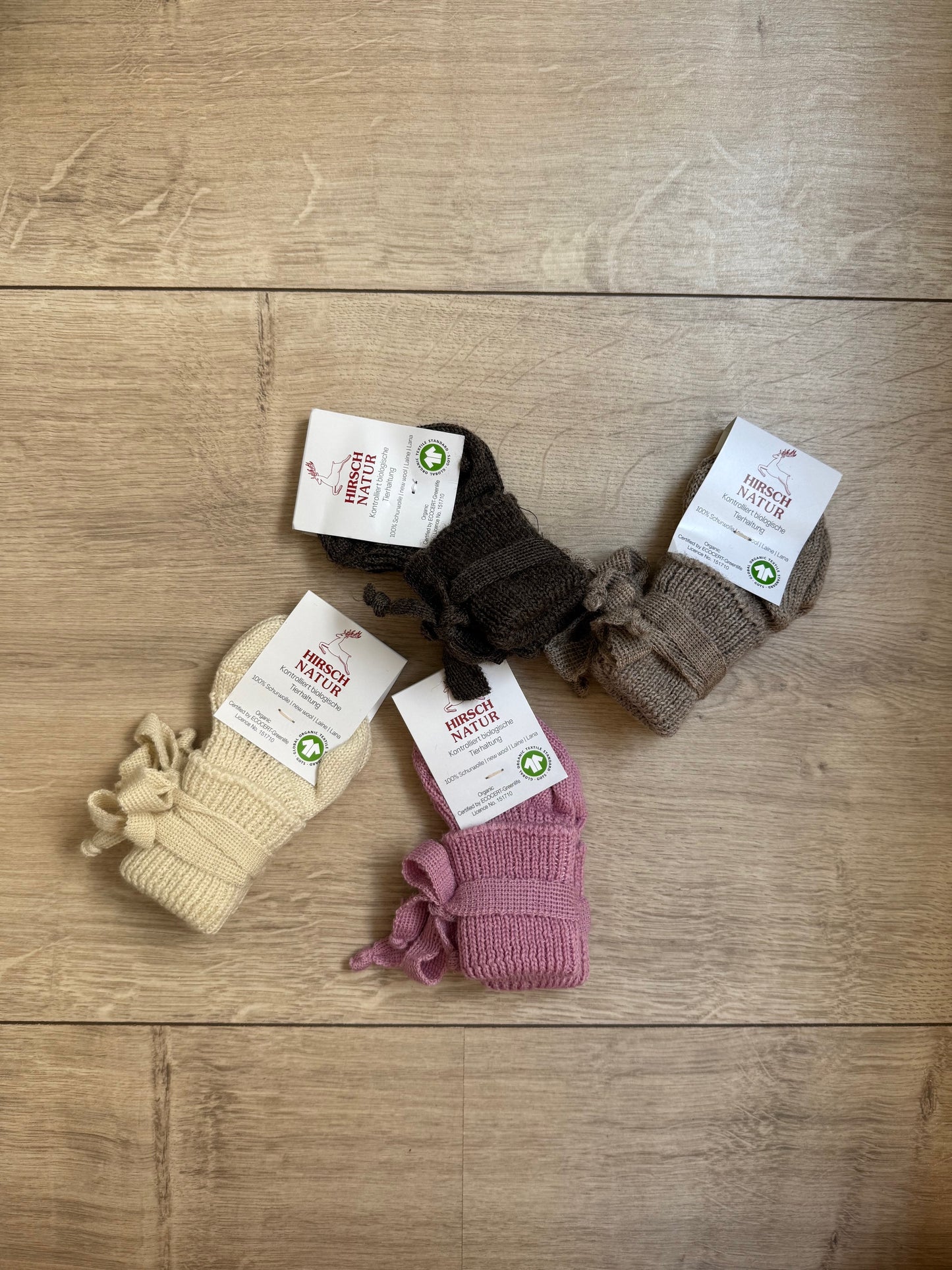 Hirsch Natur Schleifensocken