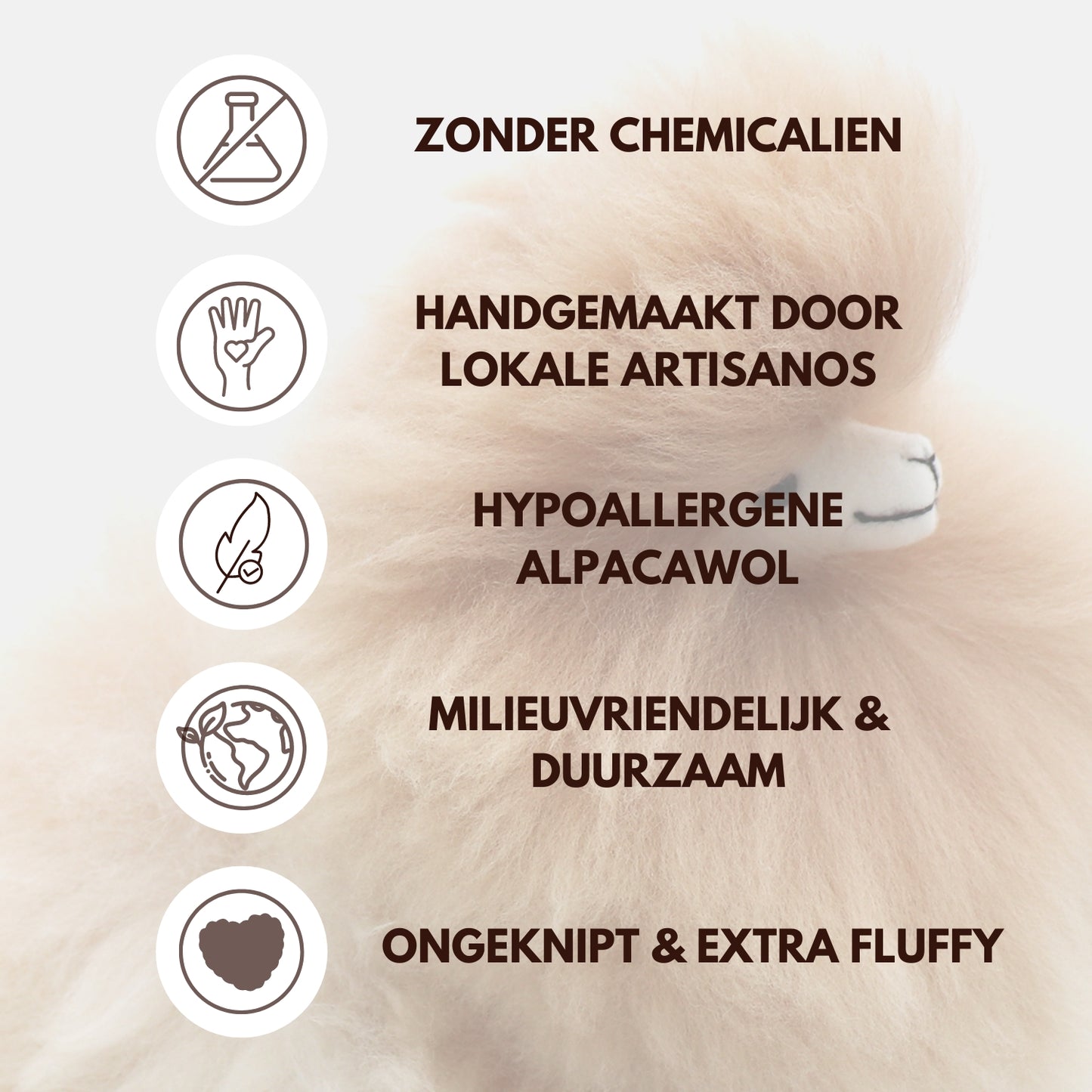 Inkari alpaca cuddly toy mini naturals - Sahara