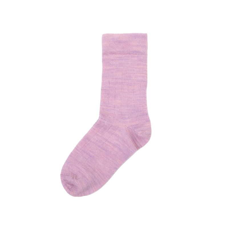 Joha dünne Wollrippsocken - Lavendelmeliert