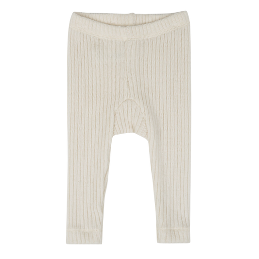 Joha knitted wool ribbed trousers - Natural