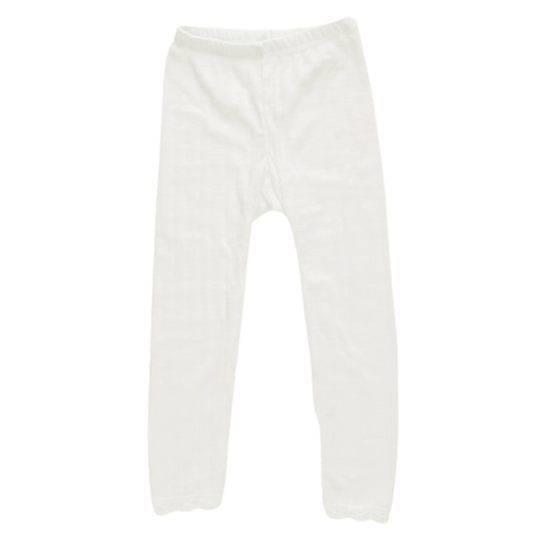 Joha wool/silk leggings pointelle - Off White