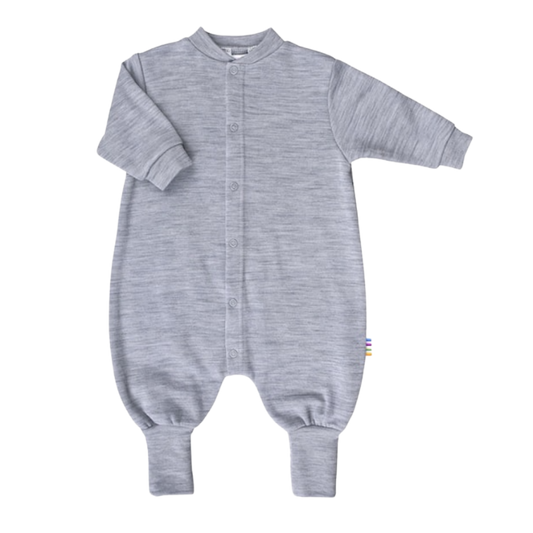 Joha wool jumpsuit with fold-over feet - Gray