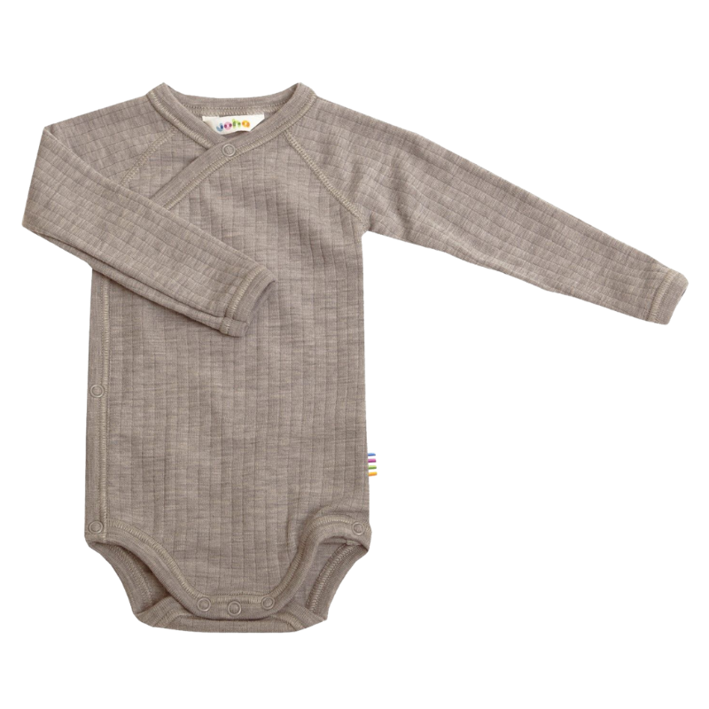 Joha merino wool wrap romper - Sesame