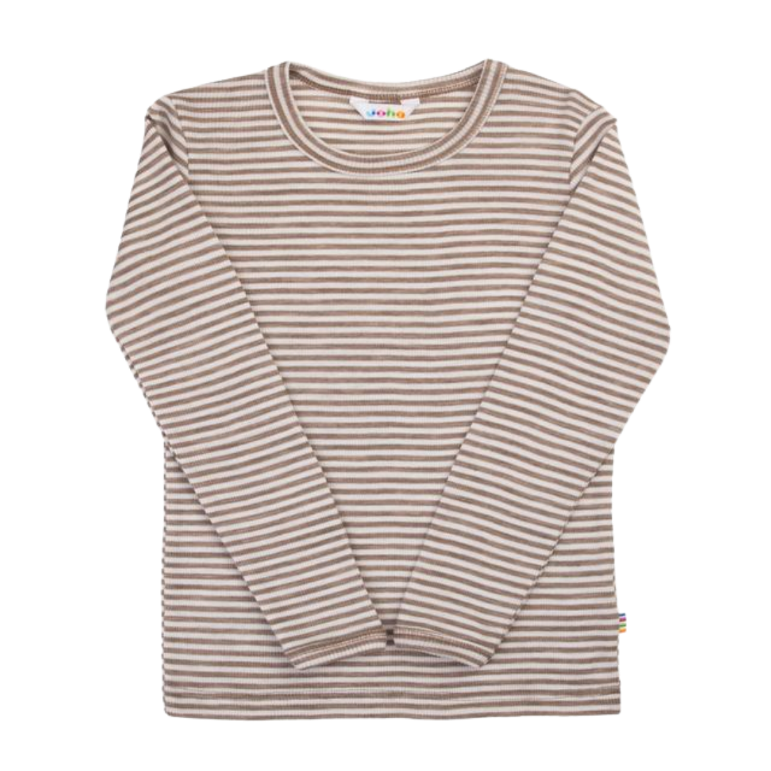 Joha wol/zijde longsleeve - Dark Beige