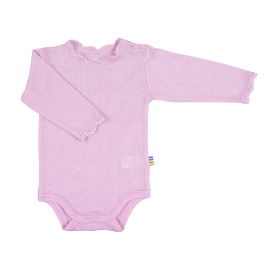Joha wool/silk romper pointelle - Prime rose