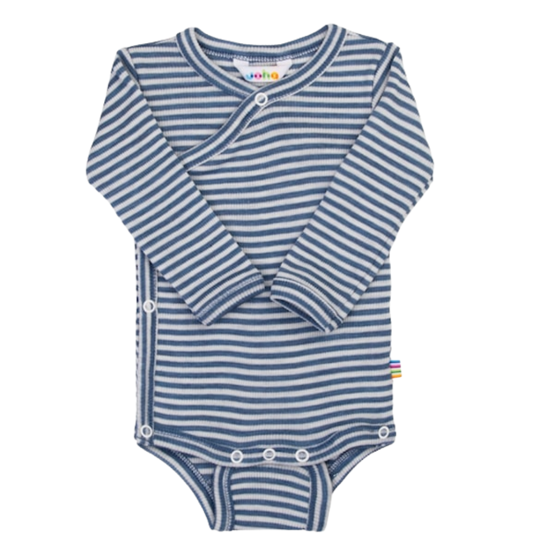 Joha wol/zijde wikkelromper - Blue