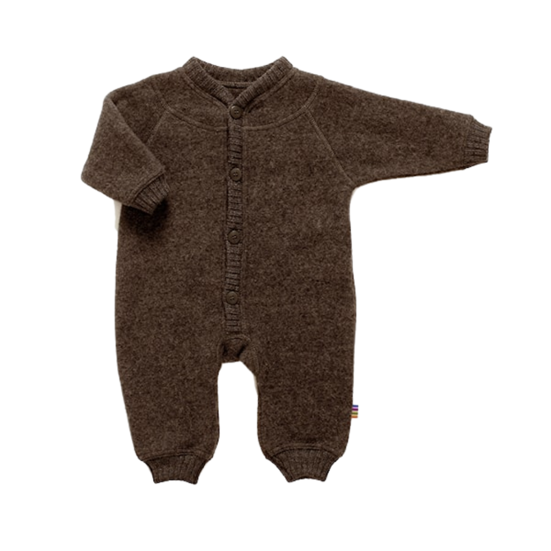 Joha wool fleece overalls – Dark Brown
