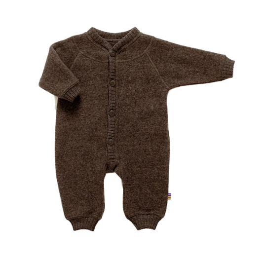 Joha wool fleece overalls – Dark Brown