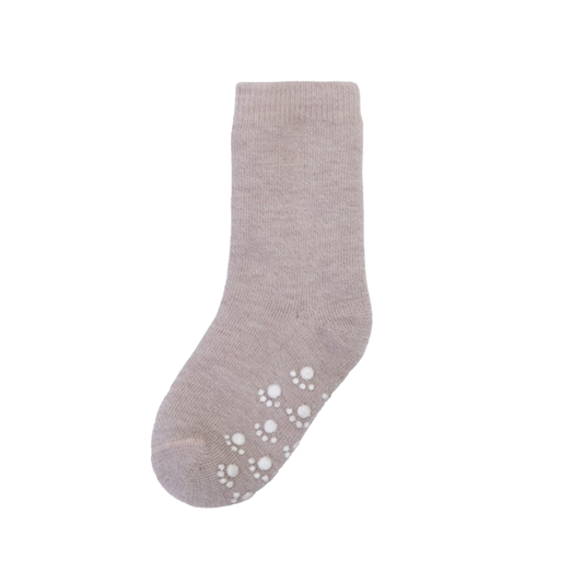 Joha wool socks with anti-slip - Beige melange