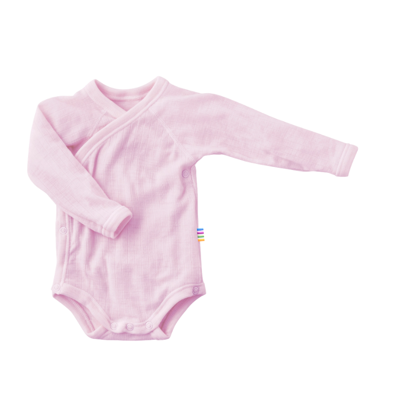 Joha merino wool wrap romper - Old rose