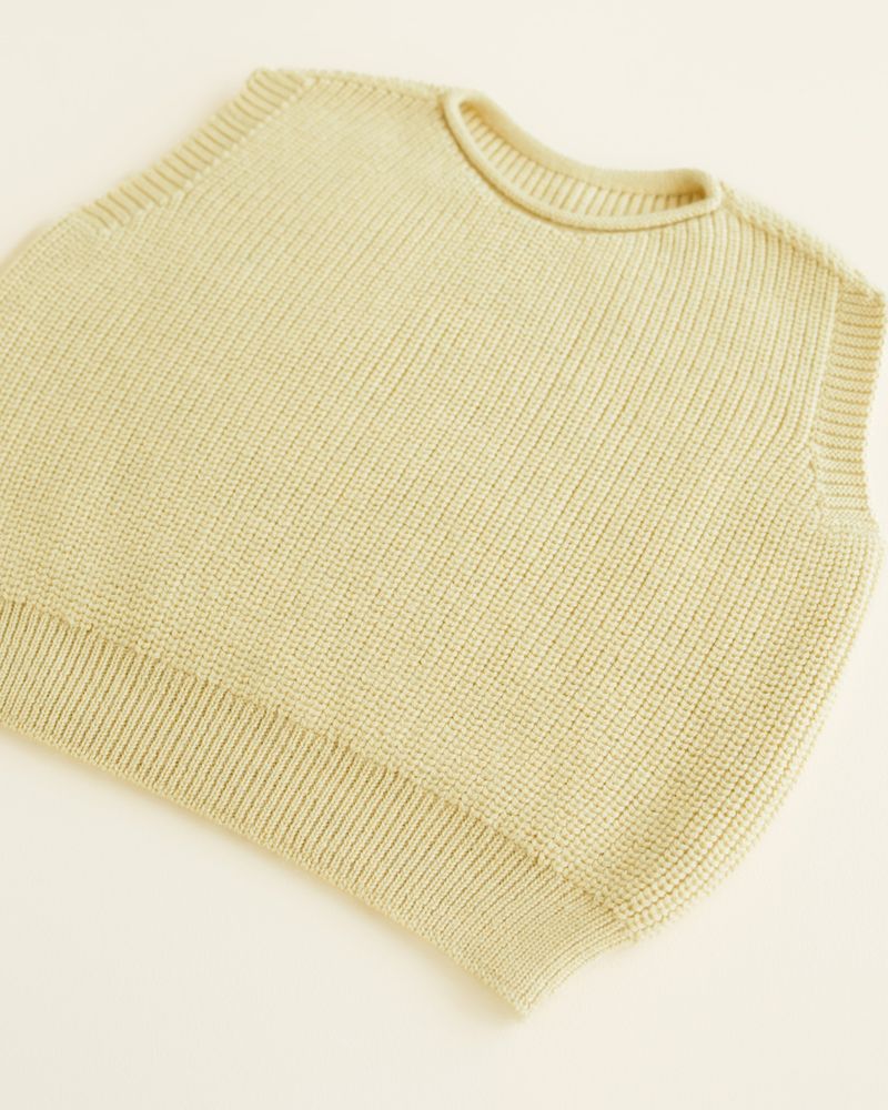 Hvid vest Harvey kids - Light yellow