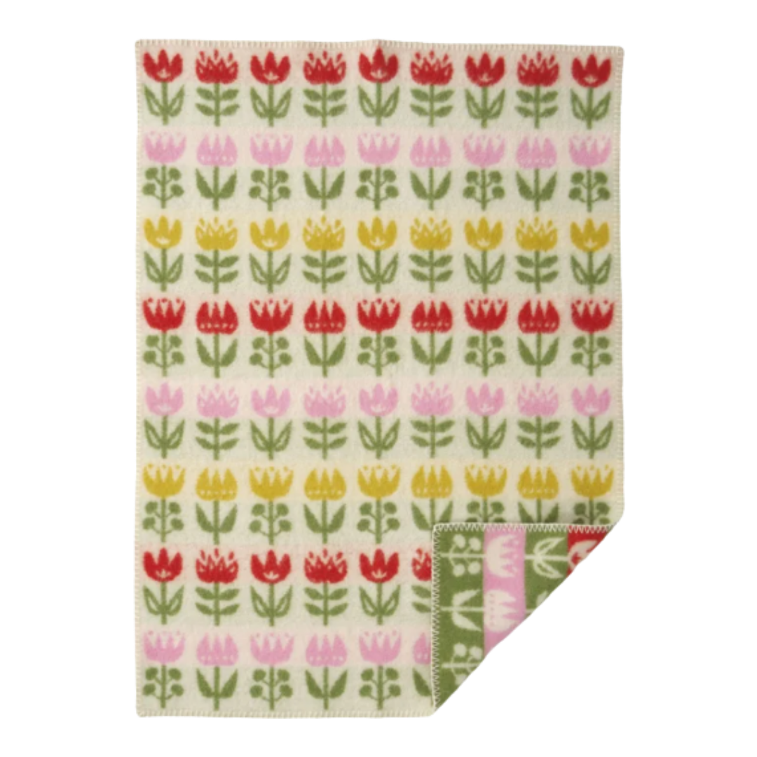 Klippan eco-wool crib blanket Tulip