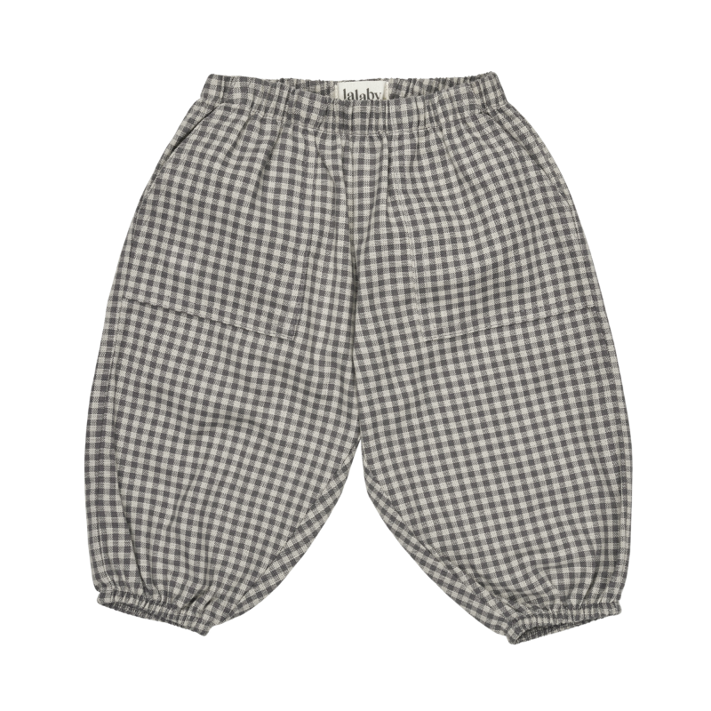 Lalaby cotton baby pants Panda โ Forest Check