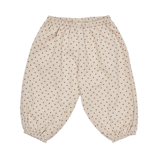 Lalaby cotton baby pants Pixie – Brown dot