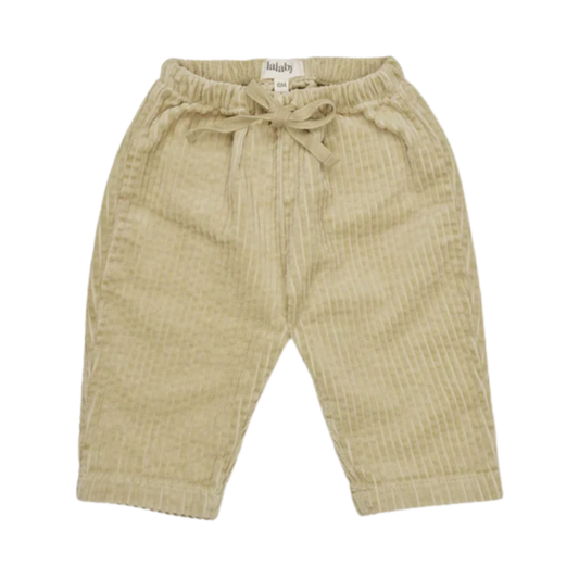 Lalaby cotton mega corduroy baby pants Charlie – Olive
