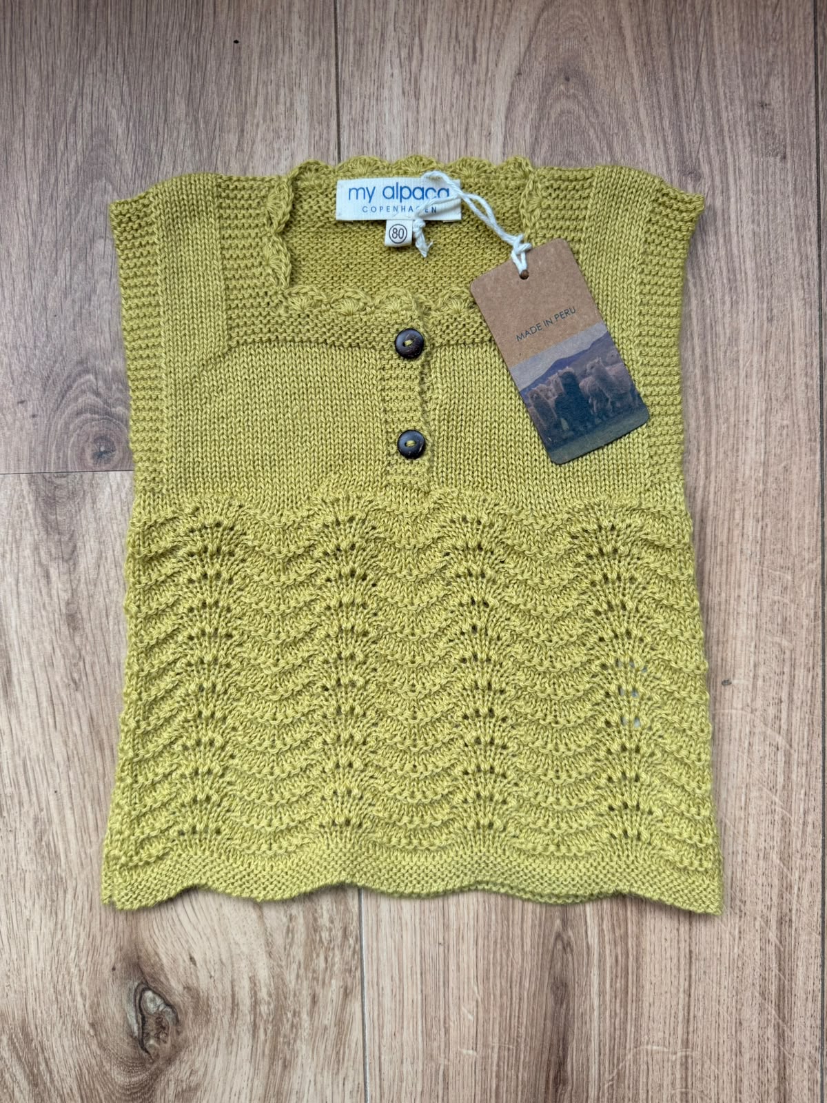My Alpaca Cph vestje June - Pale Yellow