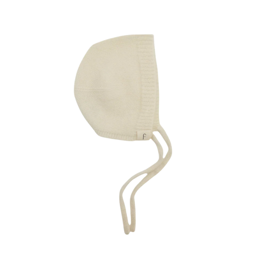 My Little Freckle cashmere bow hat - Ivory