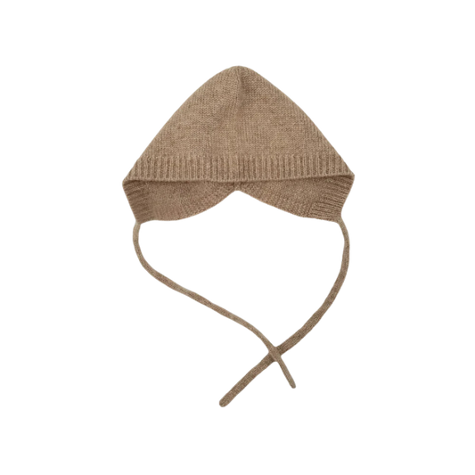 My Little Freckle cashmere bow hat - Oatmeal