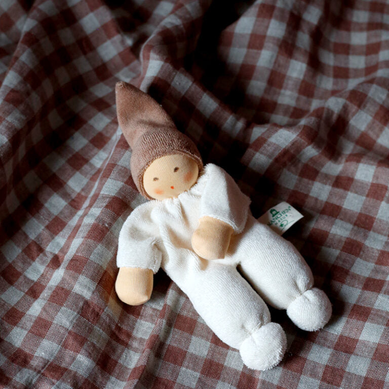 Hvid Teddy Tokki - Mokka