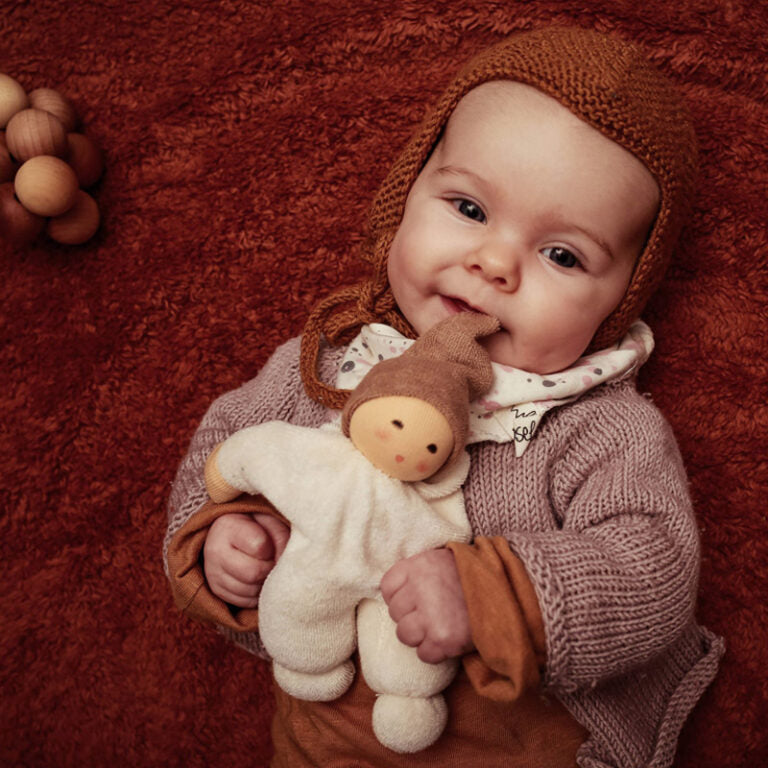 Hvid Teddy Tokki - Mokka