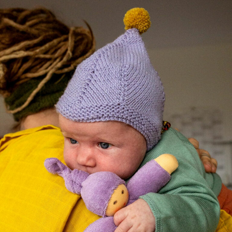 Nänchen Natur knuffelpopje Pimpel - Flieder