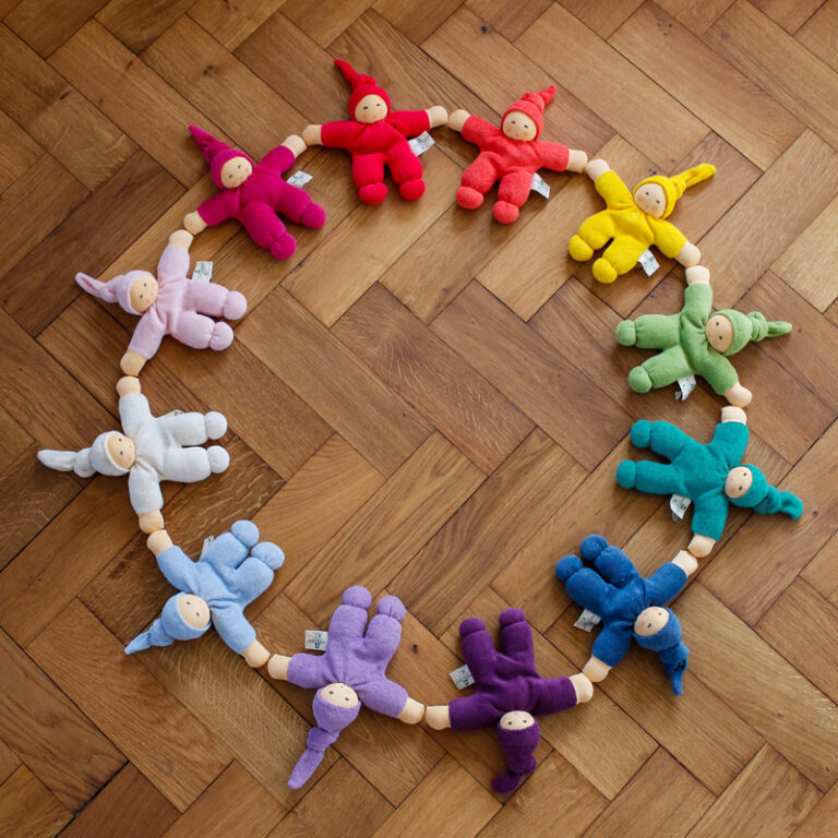 Nänchen Natur knuffelpopje Pimpel - Orangerot