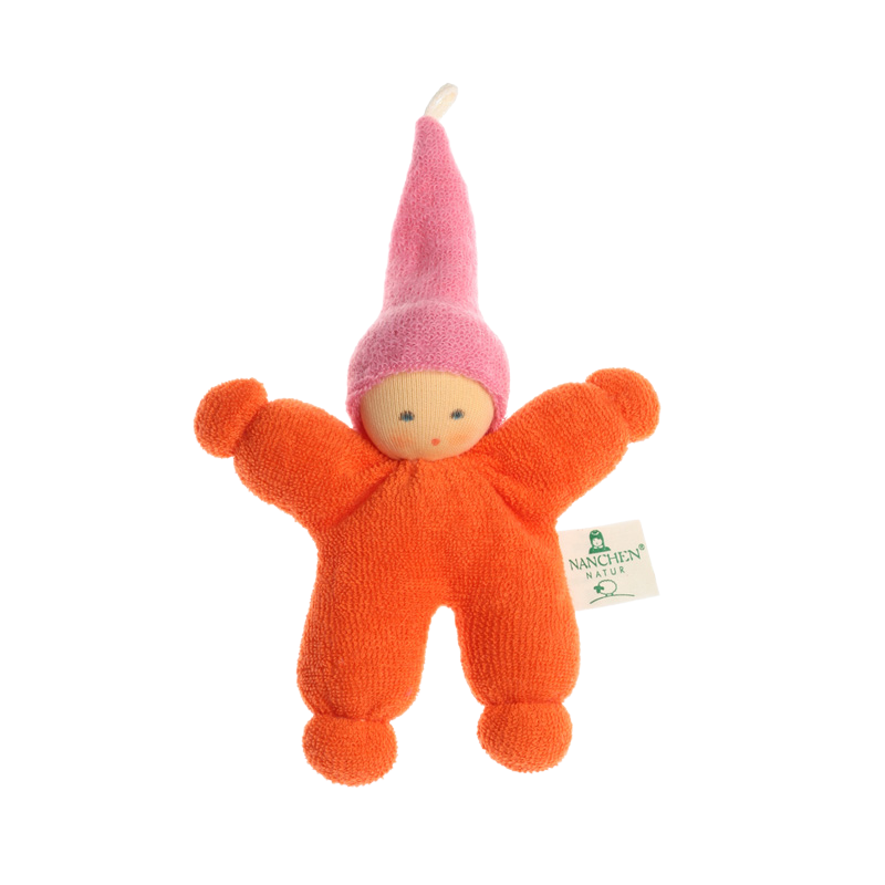 Nänchen Natur knuffelpopje Wichtel - Orange
