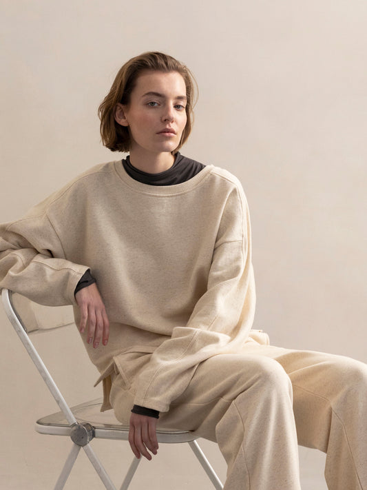 HALFEN woolen ladies oversized cardigan - Noot