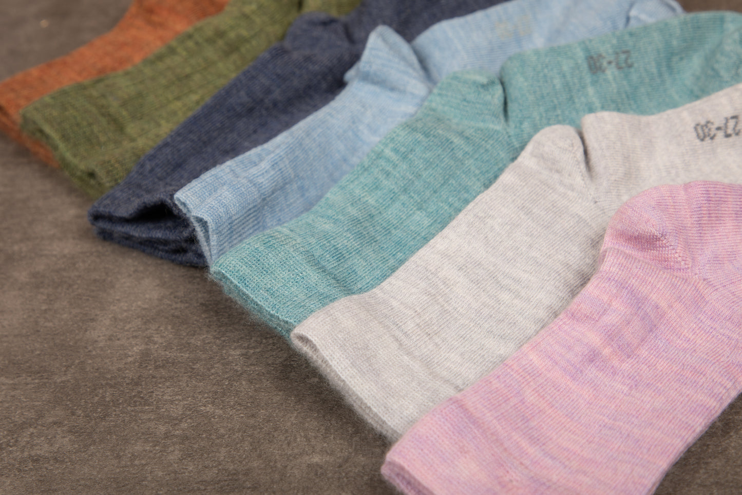 Joha dünne Wollrippsocken - Grau meliert