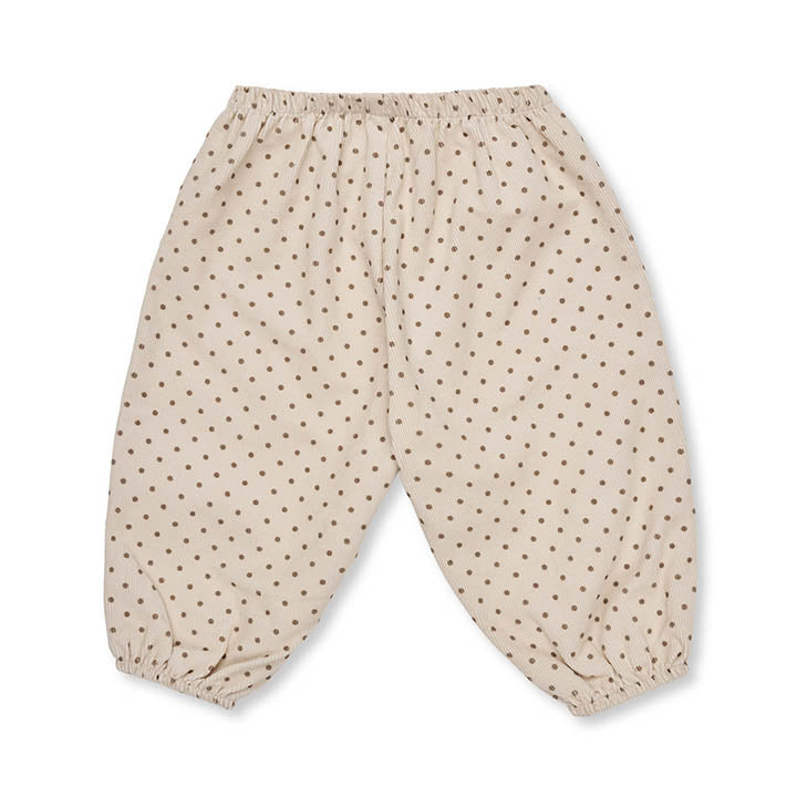 Lalaby cotton baby pants Pixie โ Brown dot