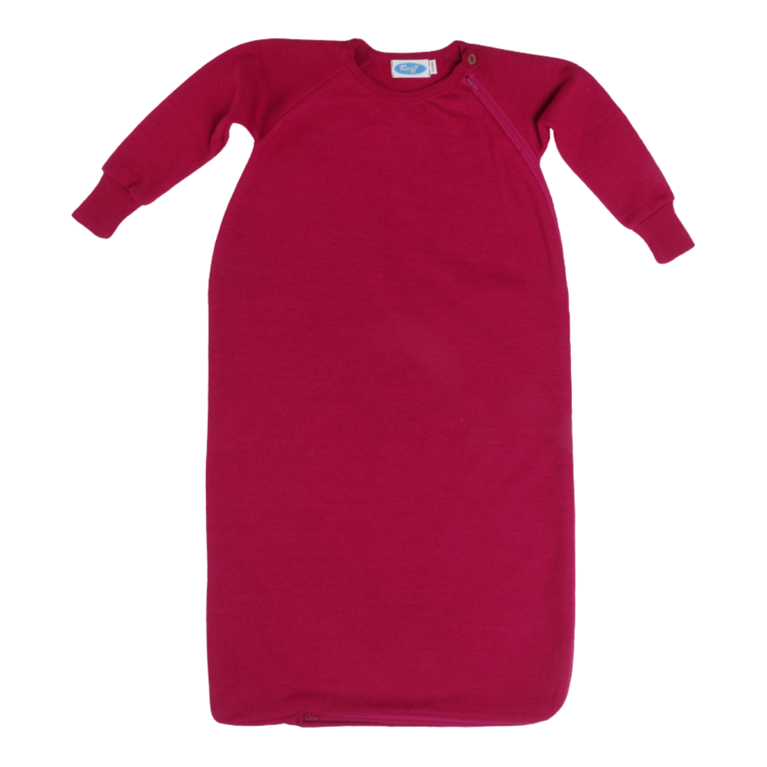 Reiff Wol/Seide Schlafsack mit Ärmeln - Berry