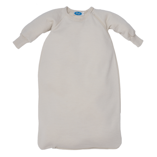 Reiff merino terry wol/zijde slaapzak met mouwen naturel - de Wevershoek