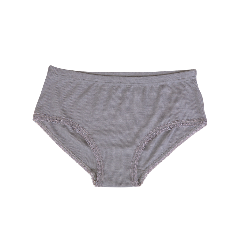 Joha Wolle/Seide Hipster Damen - Grau