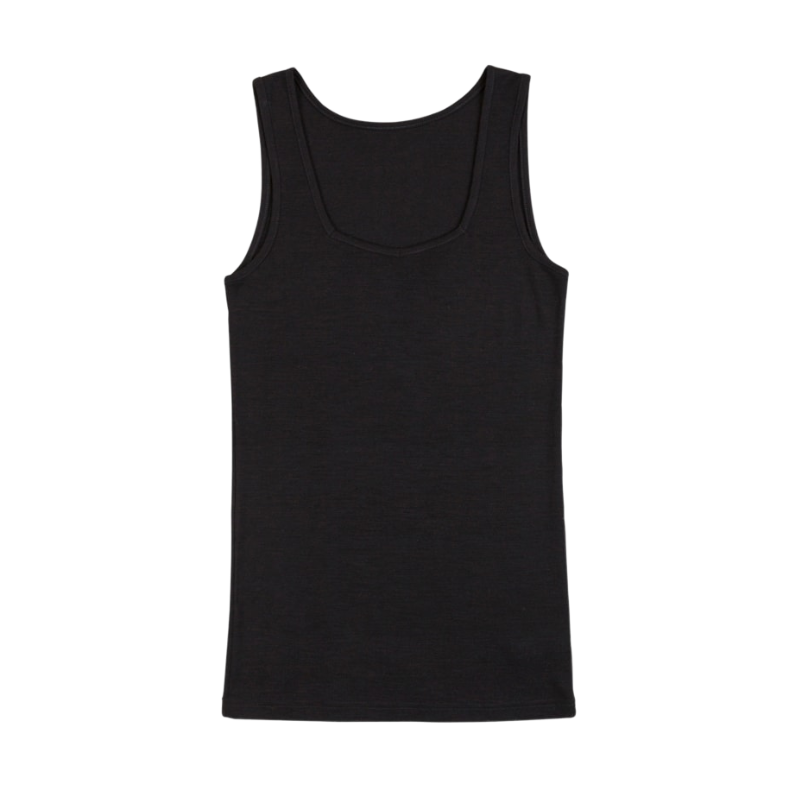 Joha Wolle/Seide Tanktop Damen - Schwarz