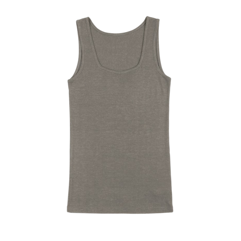 Joha Wolle/Seide Tanktop Damen - Sesam Melange