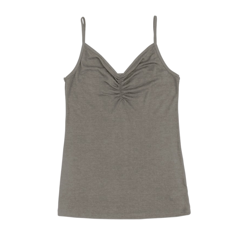 Joha Wolle/Seide Top Damen - Sesam Melange
