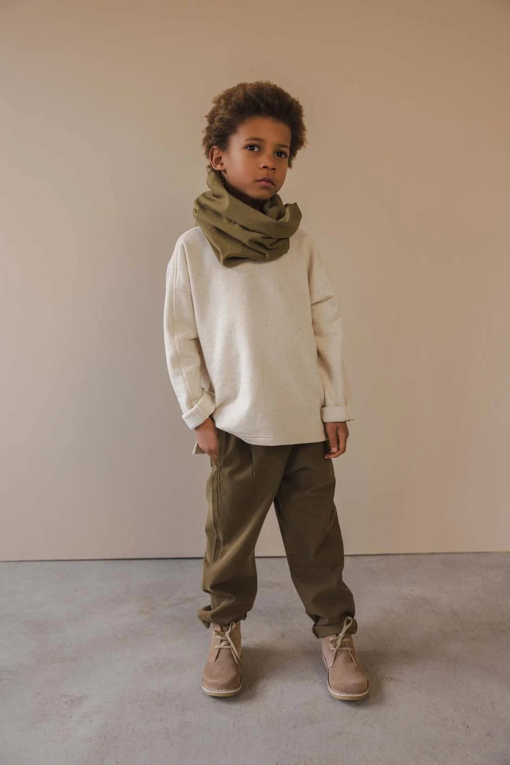 Phil & Phae loose sweater linnenmix - Naturel